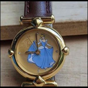 Disney Seiko (SII) Vintage Princess Cinderella Watch (Retired)Brown Leather -New